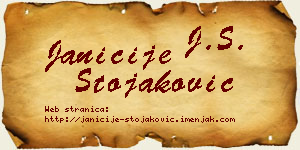 Janićije Stojaković vizit kartica